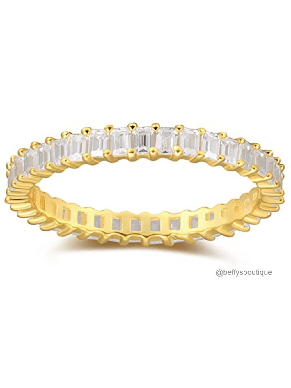 18K Gold Plated CZ Open Ring Double Leaf Wrap Adjustable Stacking Ring